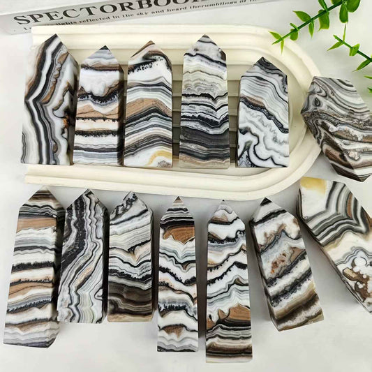 30-200g Natural Chocolate Calcite Tower |CrystalHola Wholesale