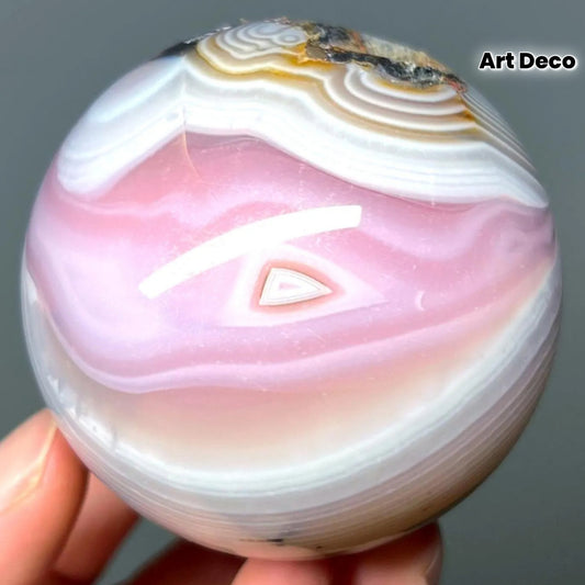 Colored Pink Jelly Agate Ball For  Home Decor Craft