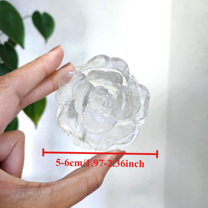 Rose Quartz and Clear Quartz Rose