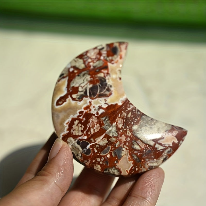 Money Agate Moon Carving