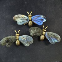 Natural Labradorite Bee Carving - Original Reference Photo