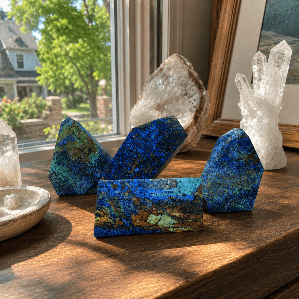 Azurite Freeform Stone for Decor