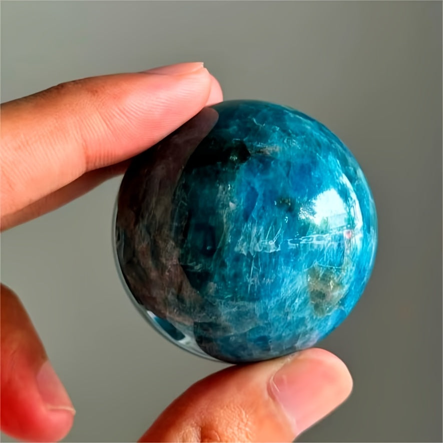 Natural Blue Apatite Sphere for Decor
