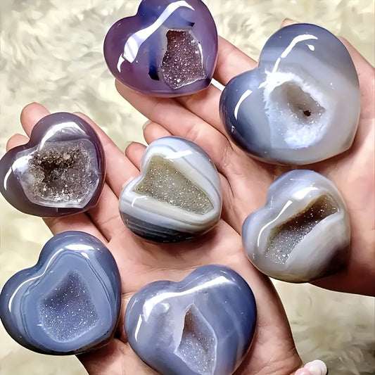 Natural Agate Crystal Heart Geode|Wholesale CrystalHola