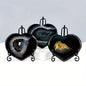 Black Agate Geode Heart
