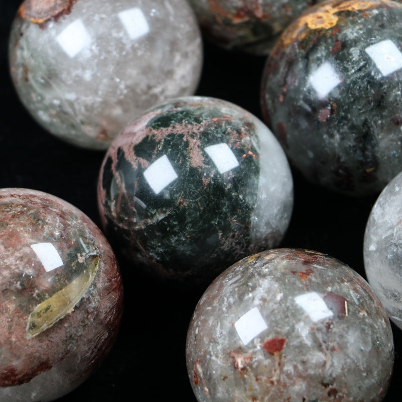 Natural  Rare Green Phantom Sphere Suitable for Home Office