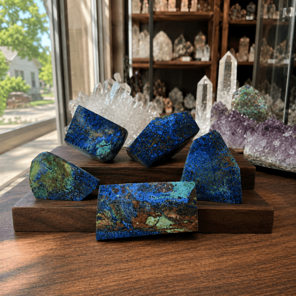 Azurite Freeform Stone for Decor
