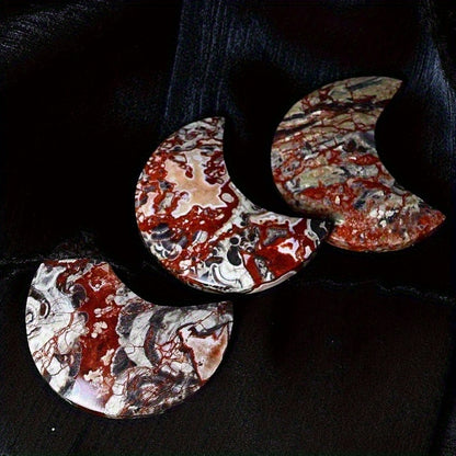 Money Agate Moon Carving