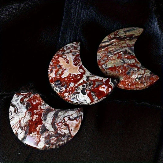 Money Agate Moon Carving