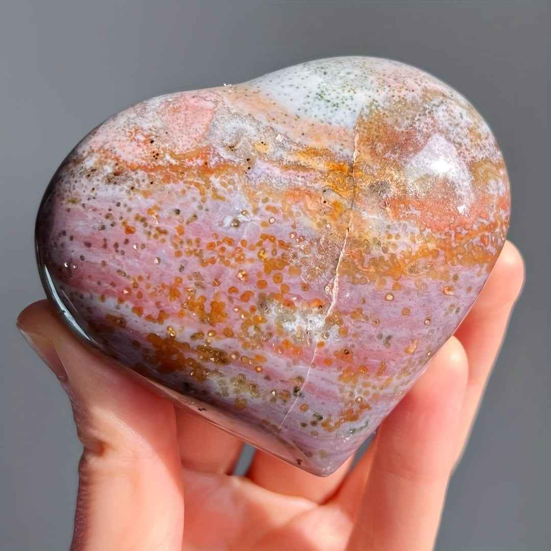 Charming Ocean Jasper Heart|Wholesale CrystalHola