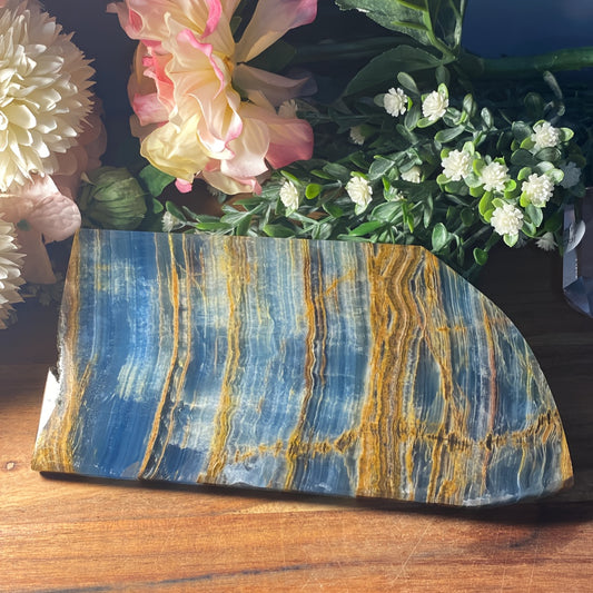 100-300g Blue Onyx Slab | CrystalHola Wholesale