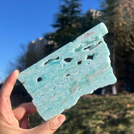 Natural Hemimorphite Slice Mineral Specimen for Home Decor