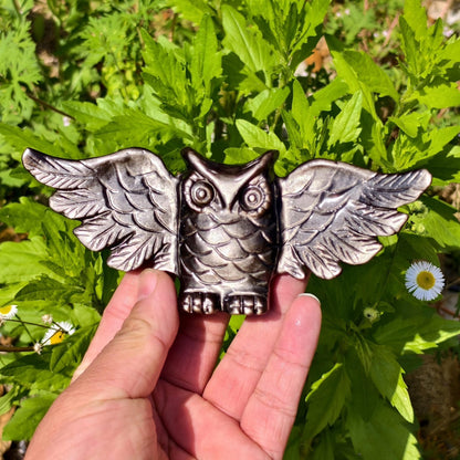 Silver  Obsidian Owl quote-only