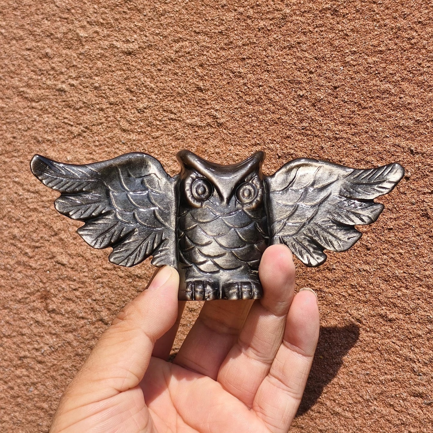 Silver  Obsidian Owl quote-only