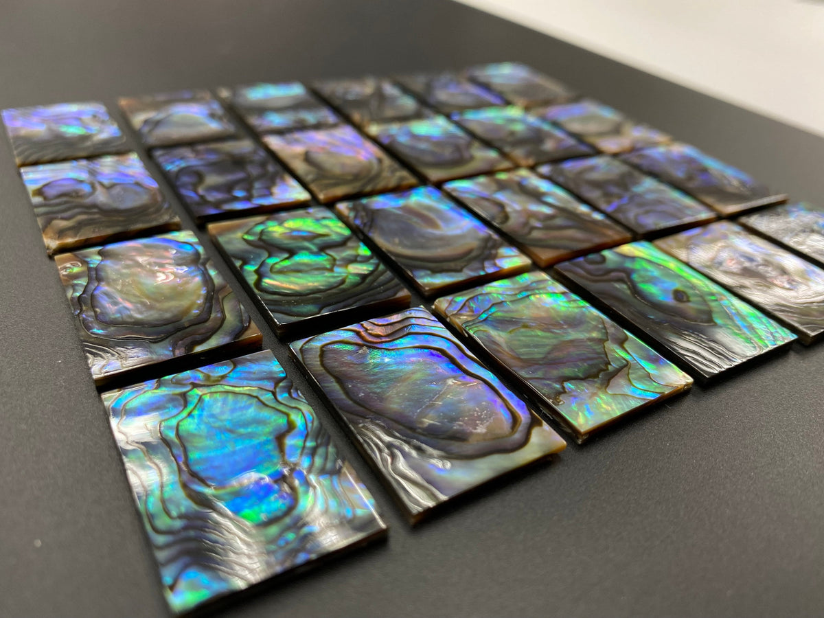 Natural Abalone Shell Rectangle Flat for DIY Jewelry and Crafts