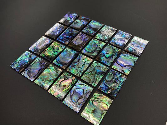 Natural Abalone Shell Rectangle Flat for DIY Jewelry and Crafts