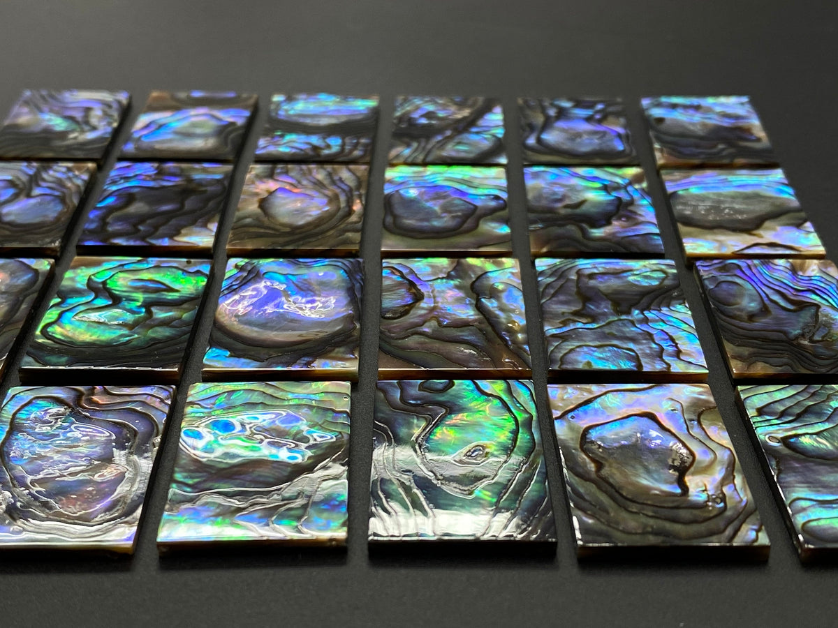 Natural Abalone Shell Rectangle Flat for DIY Jewelry and Crafts