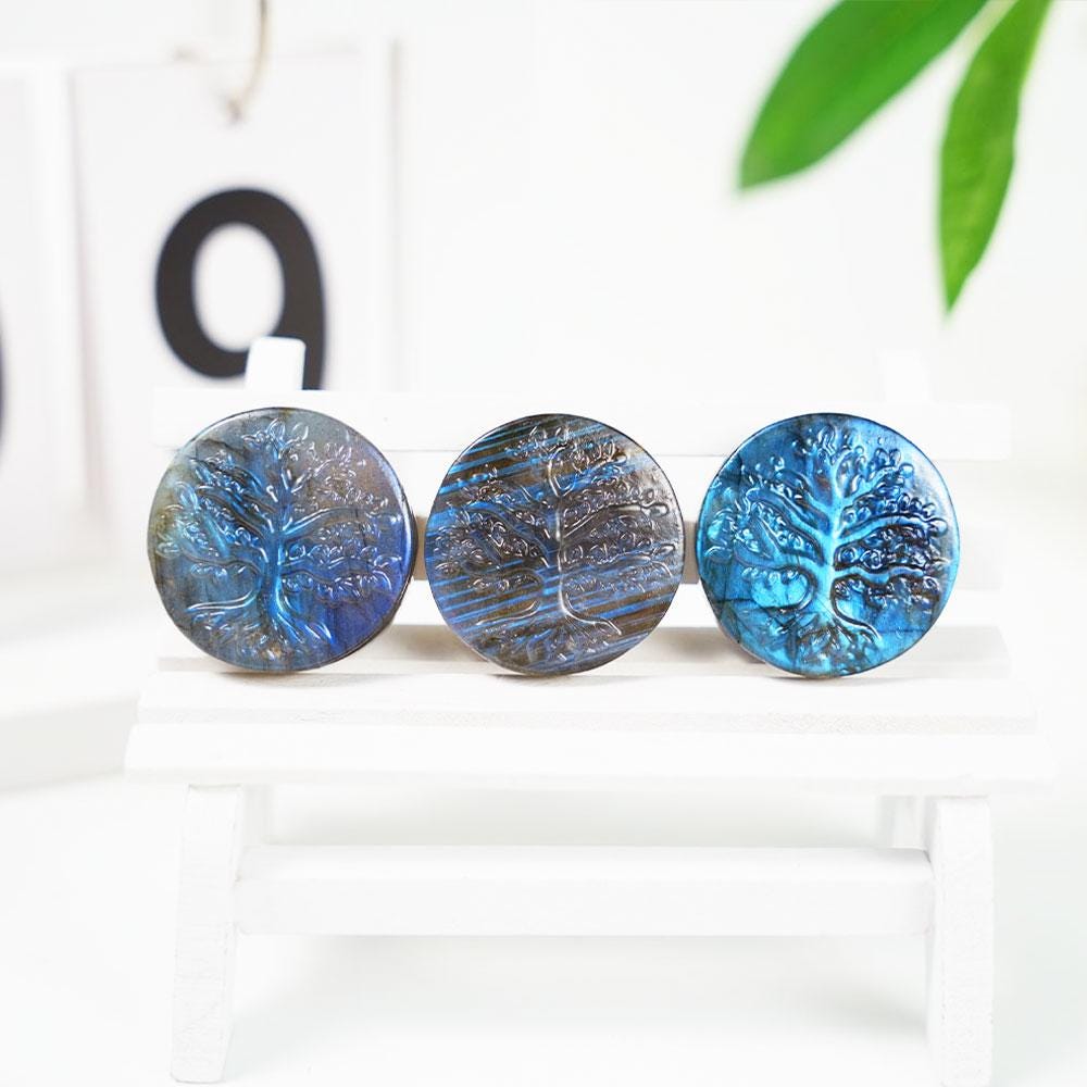Labradorite Tree of Life Carving