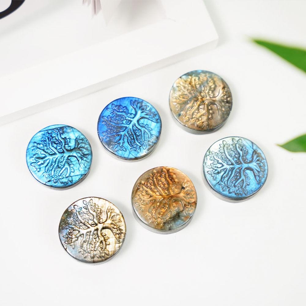 Labradorite Tree of Life Carving