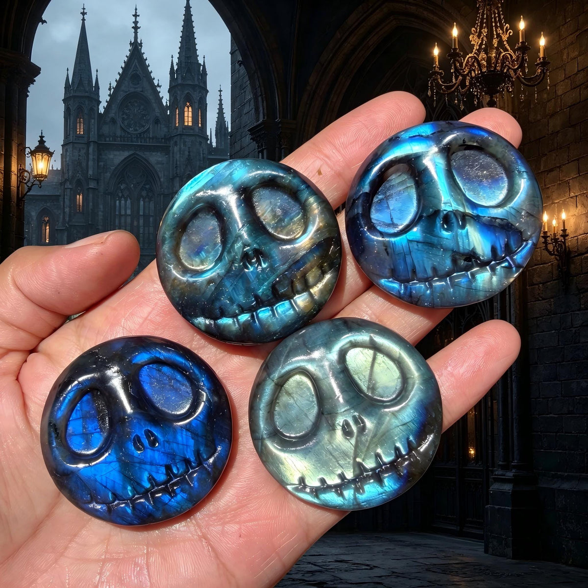 Labradorite Jack Skellington Carving