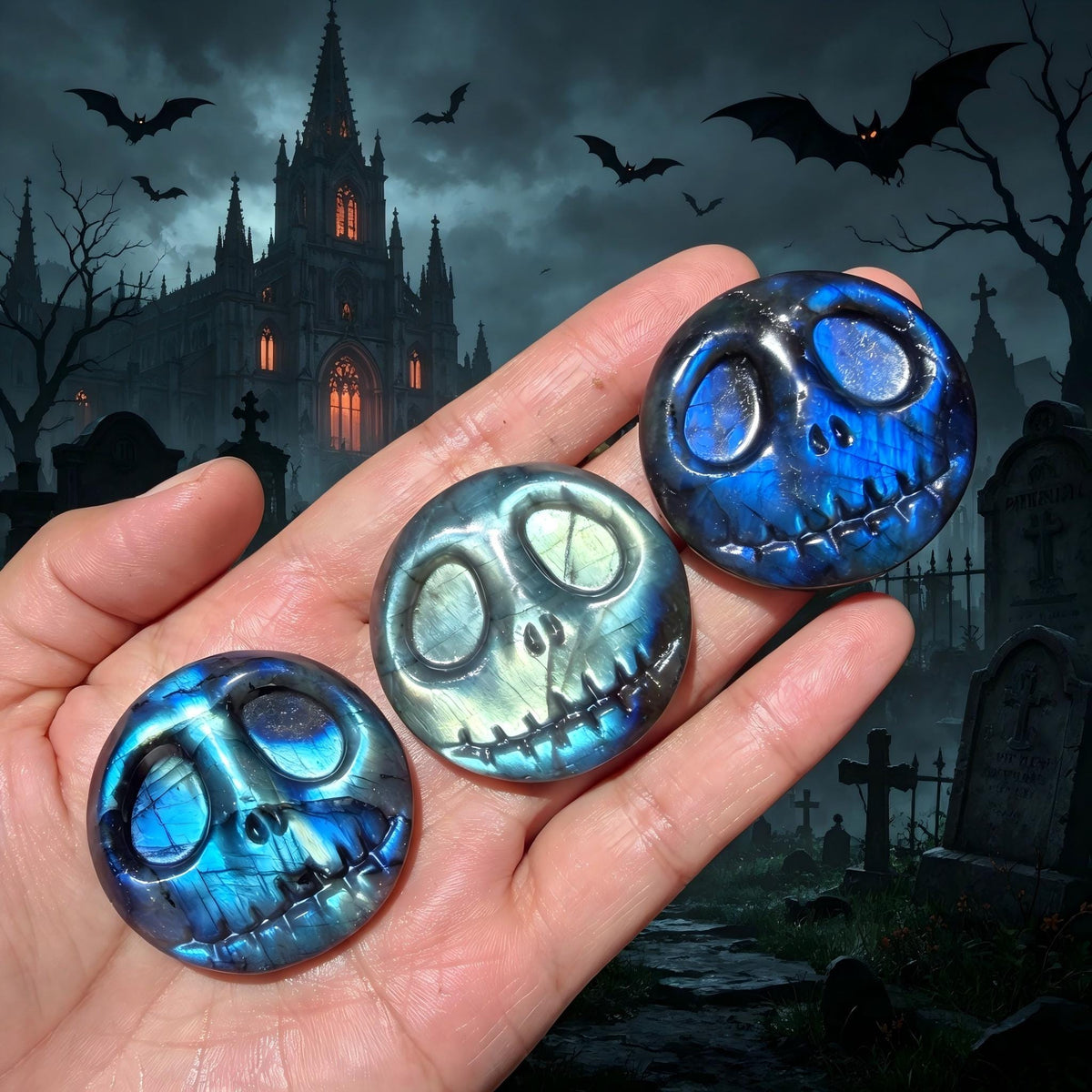 Labradorite Jack Skellington Carving