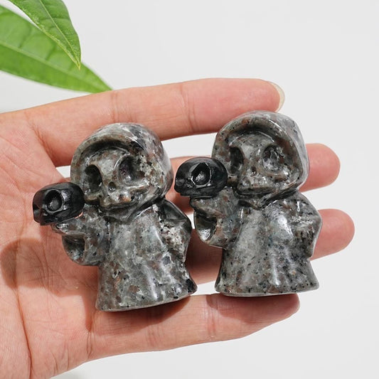 Natural Yooperlite Ghost Carving and Crystal Skull