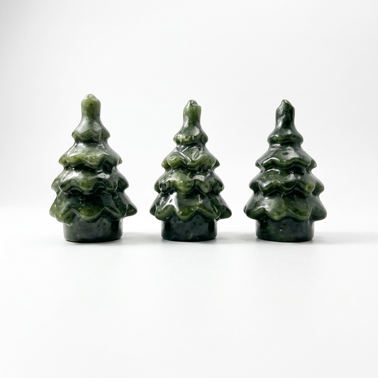 Carved Crystal Christmas Tree Holiday Figurine for Festive Decor