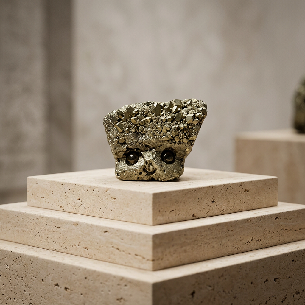 Natural Pyrite Hedgehog Carving