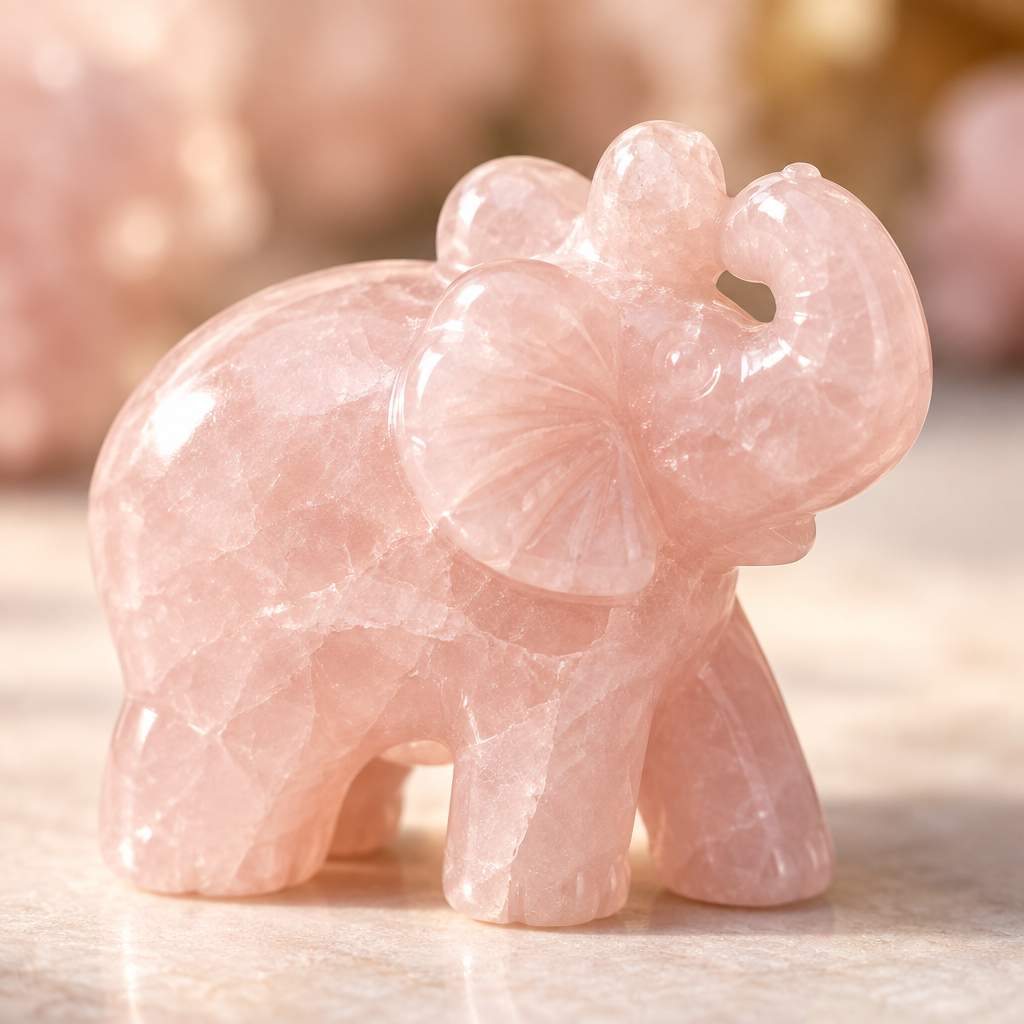 Natural Rose Quartz Polished Texture Detail