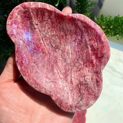 200-400g Red Moonstone Freeform Bowl|CrystalHola