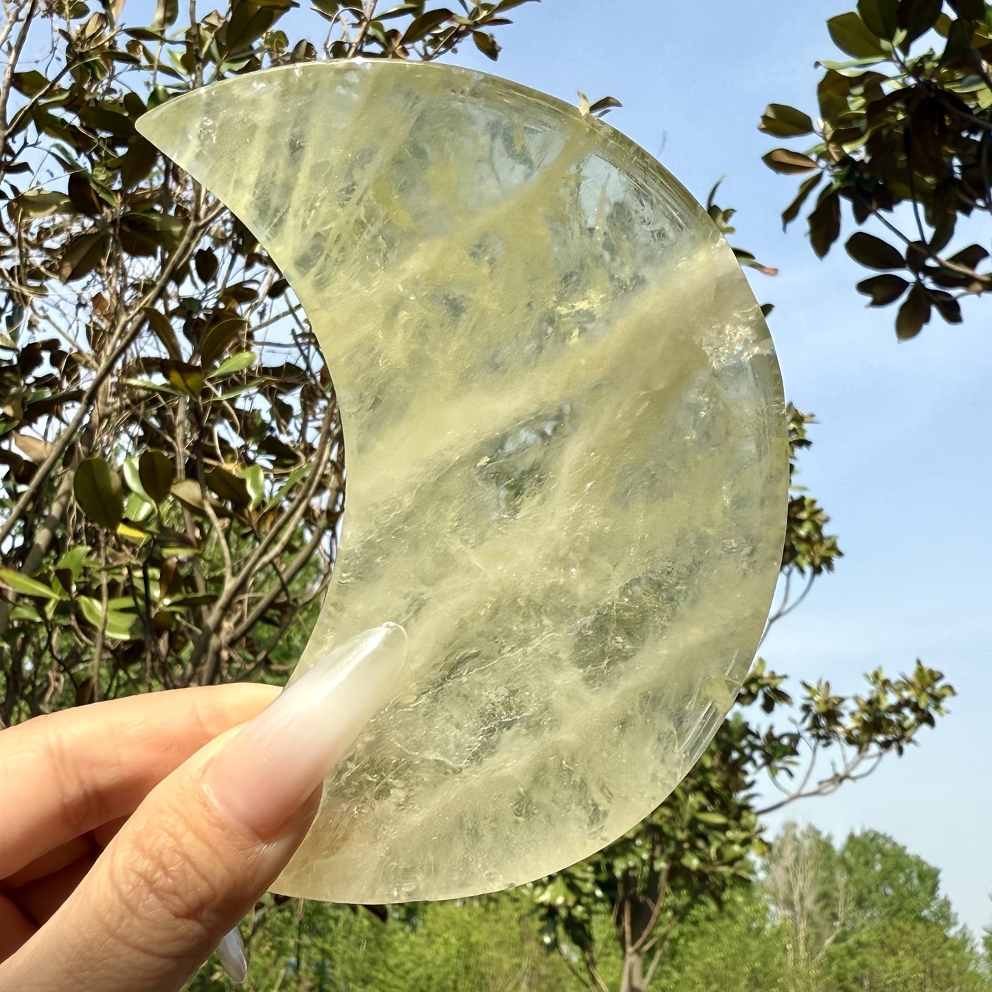 Citrine Moon Carving